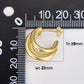 Geometric Triple Bar C-Shaped Hoop Earrings