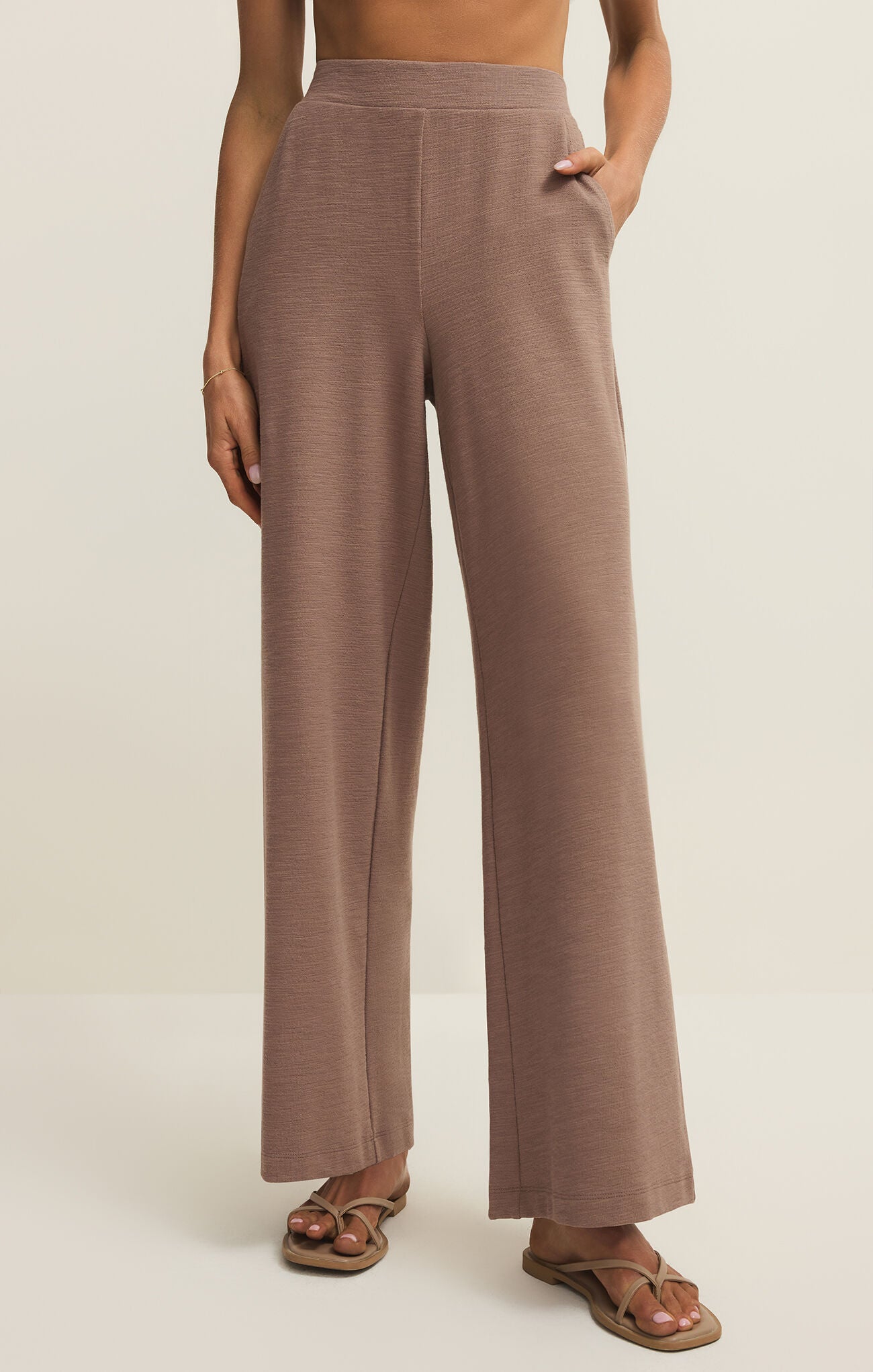 Andre Wide Leg Pant in Milk Shake