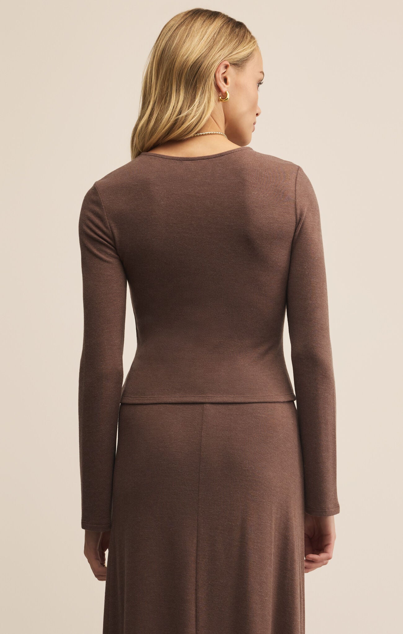Demure Top in Suede