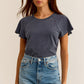 Abby Flutter Tee in SuperNova