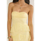 Chloe Sunshine Tier Maxi Dress in Butter