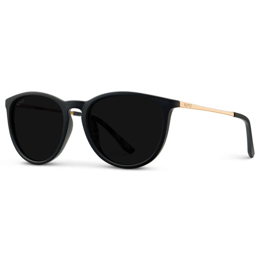 Drew Gold Frame Black Lens Sunglasses