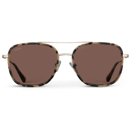 Gia Beige Tortoise Brown Lens Sunglasses