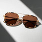 Gia Beige Tortoise Brown Lens Sunglasses