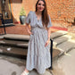 Amanda Striped Maxi Dress in Navy