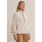 Morgan Gingham Sherpa Half Zip Pull Over