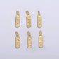 Gold Filled Pill Bar Pendant Mom