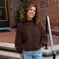 Kenzi Brown Cable Knit Sweater