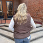 Ava Reversible Vest in Brown