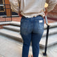 Noelle High Rise Distressed Dark Wash Jeans