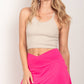 Harper Crossover Waist Skirt in Pink