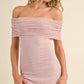 Taren Foldover Mini Ivory Dress with Lining