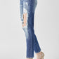 Noelle High Rise Distressed Dark Wash Jeans