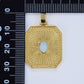 Gold Filled Sunburst Octagon Tag Opal Charm Pendant