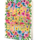 Happy Happy Birthday Floral Deluxe Greeting Card