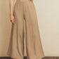 Elle Extra Wide Leg Pull-On Pants in Tan