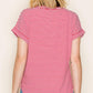 Julia Round Neck Tee in Red