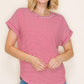 Julia Round Neck Tee in Red