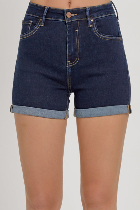 Kelsey High Rise Double Roll Up Shorts
