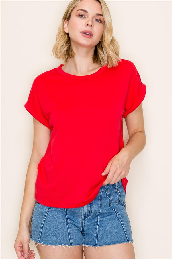 Victoria Terry Top in Red