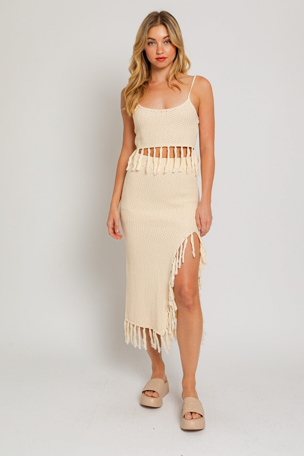 Amelia Tassle Detail Midi Set