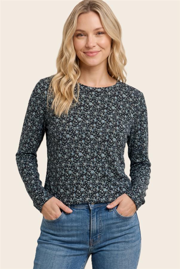 Haley Crew Neck Jersey Floral Top