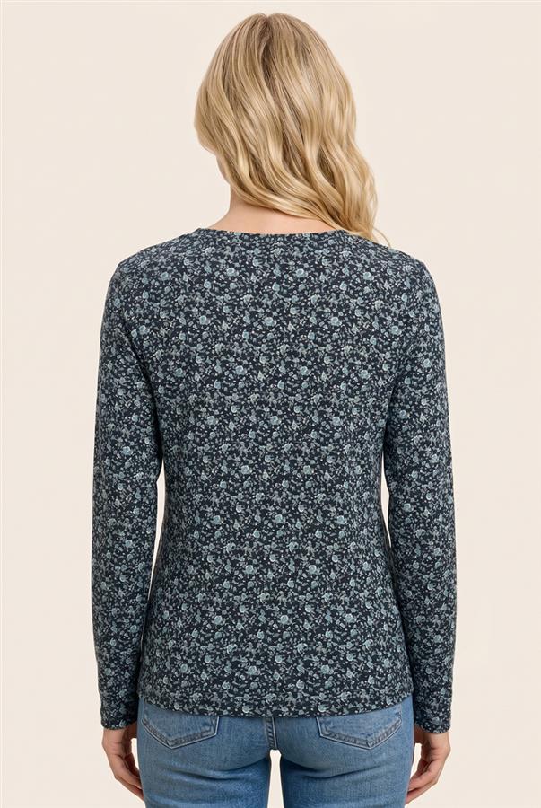 Haley Crew Neck Jersey Floral Top