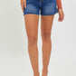 Jenn High Rise Raw Cut Shorts  in Plus Size