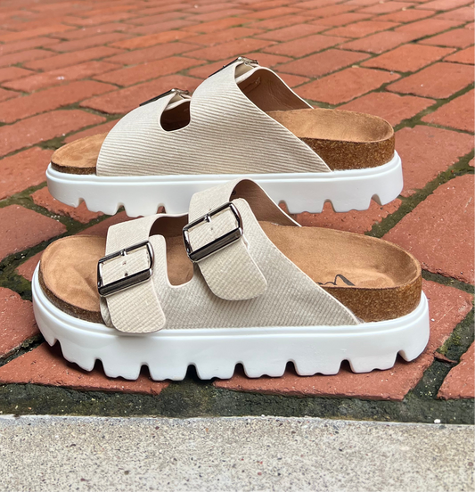 Jazmin Taupe Heels in Cream