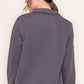 Alexa Charcoal Knit Half Button Up