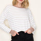 Ashlyn Striped Pullover Top in Tan