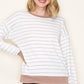 Ashlyn Striped Pullover Top in Tan
