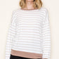 Ashlyn Striped Pullover Top in Tan
