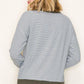 Cora Striped Pullover Top in Hunter Green