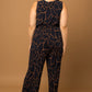 Stephanie Sleeveless Wrap Wide Leg Jumpsuit in Plus