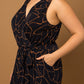 Stephanie Sleeveless Wrap Wide Leg Jumpsuit in Plus