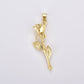 Dainty 18K Gold Filled Rose Flower Charm