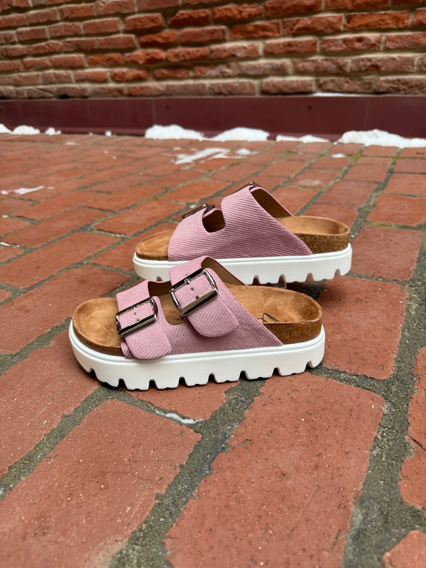 Jazmin Taupe Heels in Pink