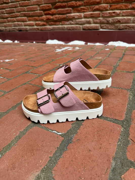 Jazmin Taupe Heels in Pink