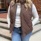 Ava Reversible Vest in Brown