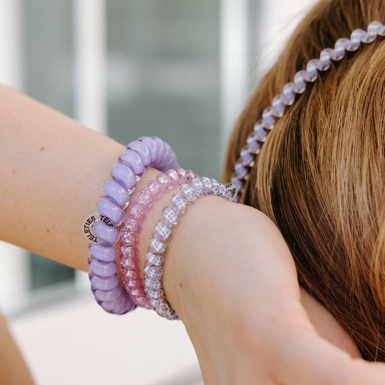 Spiral Hair Coils  Large in Lavender Mist