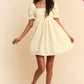 Lexi Flower Balloon Sleeve Mini Dress in Plus Size