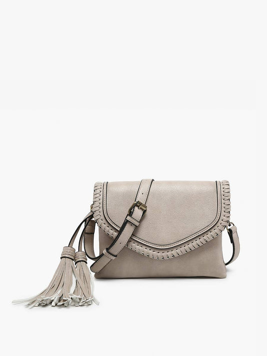 Sloane Flapover Crossbody in Parchment