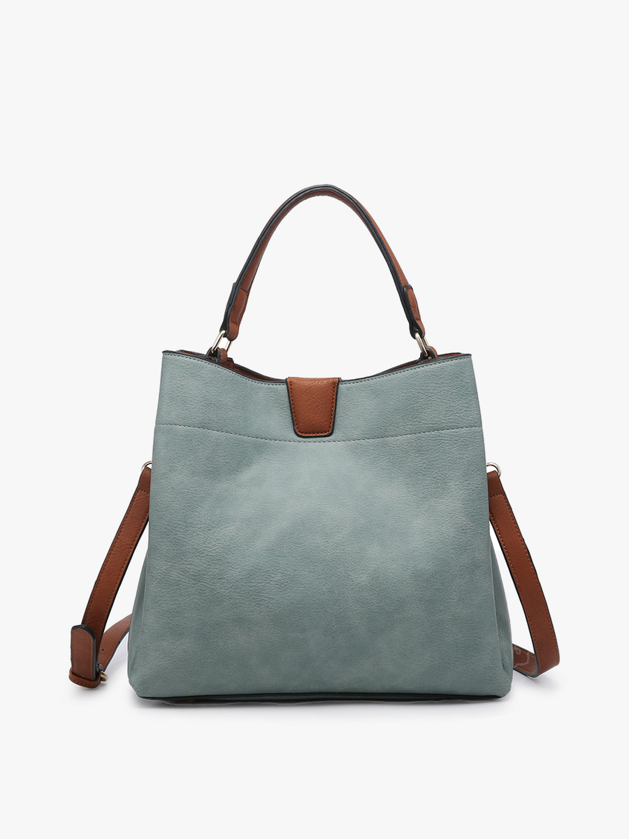 Teal Tati Satchel w/ Shoulder Strap