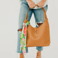 Haddie Hobo Vegan Leather Tote in Black