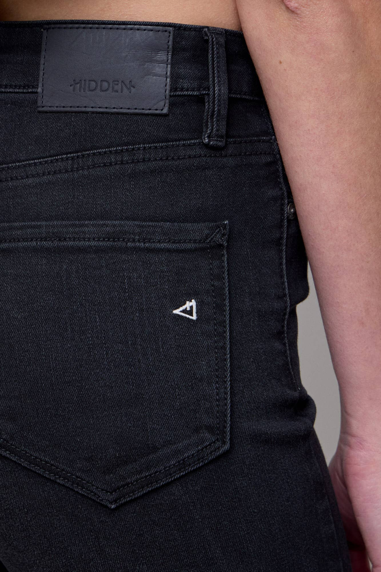 Black Hidden Denim Clean Stretch Straight Leg Jeans