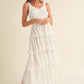 Madison Pleated Dress in White