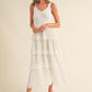 Madison Pleated Dress in White