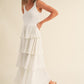 Madison Pleated Dress in White