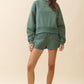 Green Dropped Shoulder Sweatshirt
